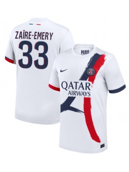 Paris Saint-Germain Warren Zaire-Emery #33 Gostujuci Dres 2024-25 Kratak Rukavima